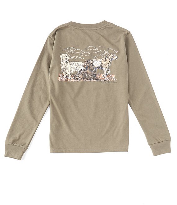Properly Tied Little Boys 2T-7 Long Sleeve Hunting Dogs Graphic Tee