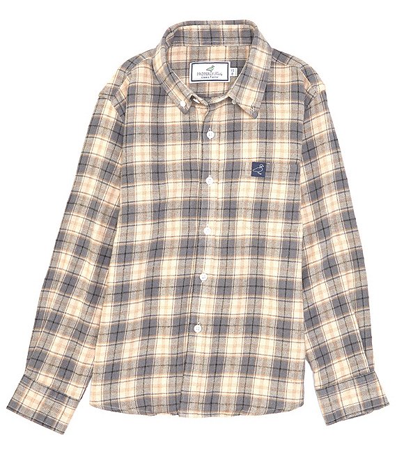 Properly Tied Little Boys 2T-7 Long Sleeve Plaid Flannel Button Down ...