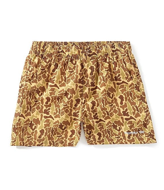 Properly Tied Little Boys Camo Mallard Shorts, Vintage Camo - Image 1