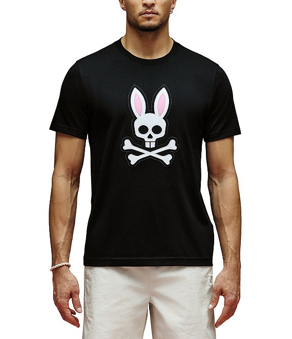 【CPGN STUDIO】24SS★ Heart Bunny Embroidered Short Sleeve T Psycho Bunny Archive Bunny Graphic Short Sleeve T-Shirt
