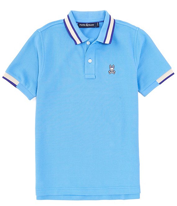 Psycho Bunny Big Boys 7-20 Short Sleeve Woodstock Striped Pique Polo ...