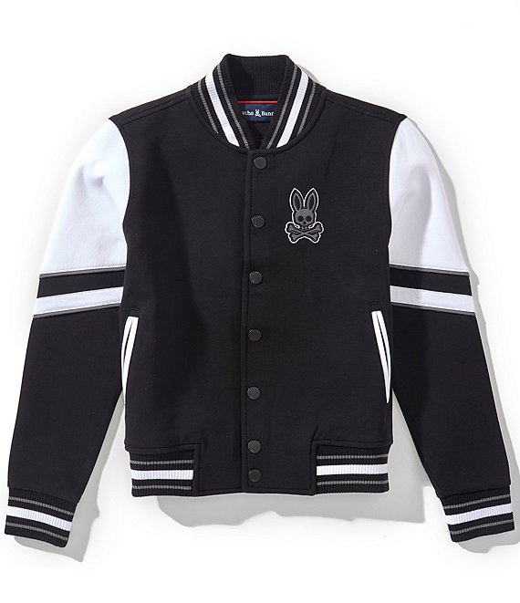 Psycho Bunny Big Boys Long Sleeve Joey Varsity Inspired Bomber