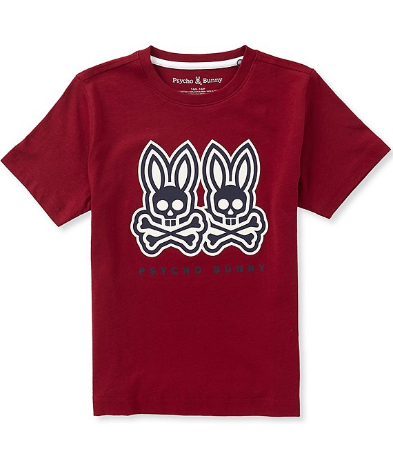 Psycho Bunny Big Boys Short Sleeve Ledger Graphic Tee
