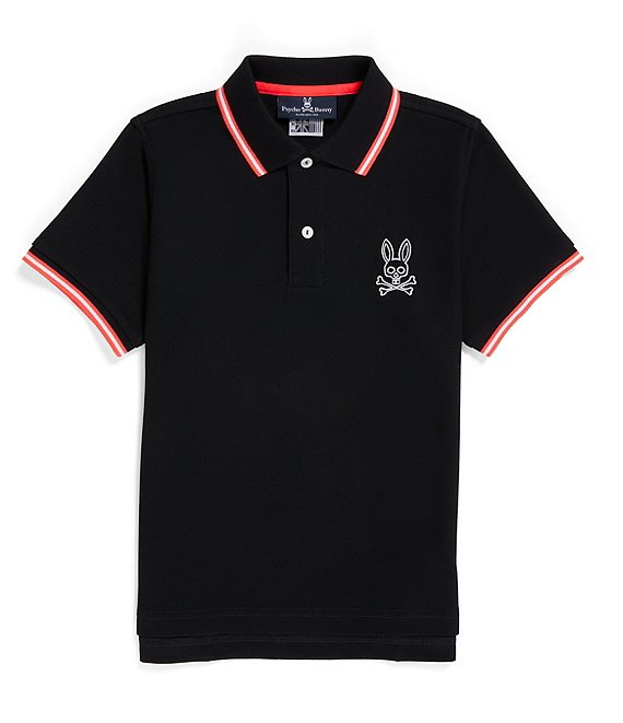 Color:Black - Image 1 - Big Kids 7-20 Gresham Short-Sleeve Polo Shirt