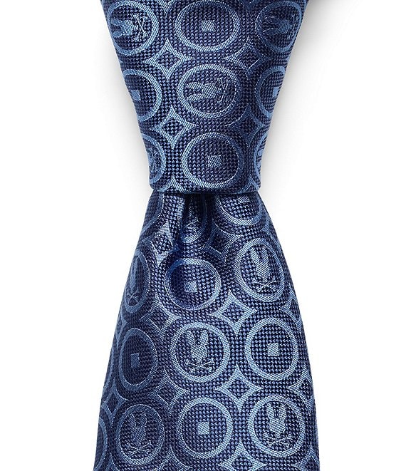 Psycho Bunny Bunny Medallion Print Traditional 3 1/4#double; Silk Tie