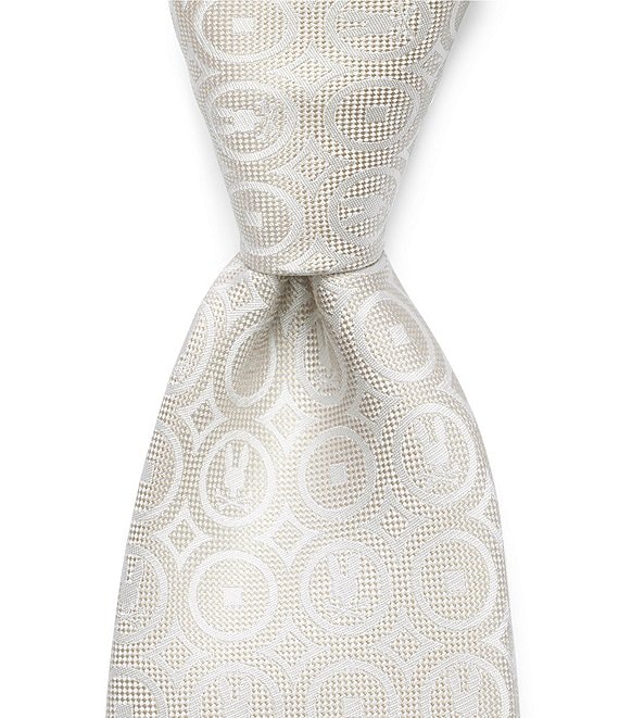 Psycho Bunny Bunny Medallion Print Traditional 3 1/4#double; Silk Tie