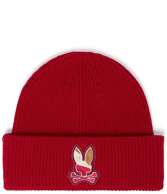 Psycho Bunny Dante Beanie, Garnet - Image 1