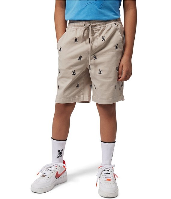 Color:Stone - Image 1 - Little/Big Boys 5-20 Isles Embroidered Pull-On Shorts