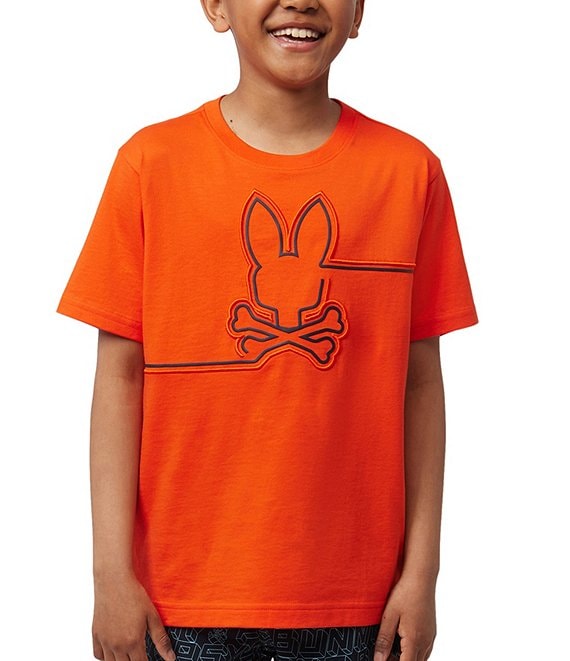 Color:Tangerine Tango - Image 1 - Little/Big Boys 5-20 Short Sleeve Chester T-Shirt