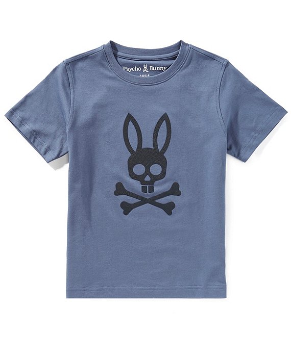 【CPGN STUDIO】Skate Bunny Short Sleeve T-shirt Psycho Bunny Little Boys Short Sleeve Andros Neon Bunny T