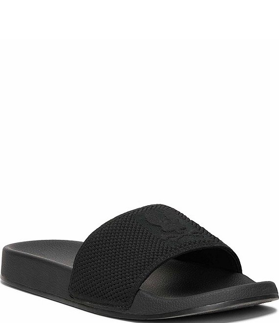 Psycho Bunny Men's Logo Knit Slides