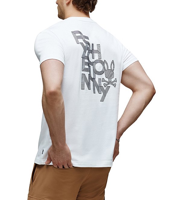 Psycho Bunny Reeves Back Short Sleeve T-Shirt, White - Image 1