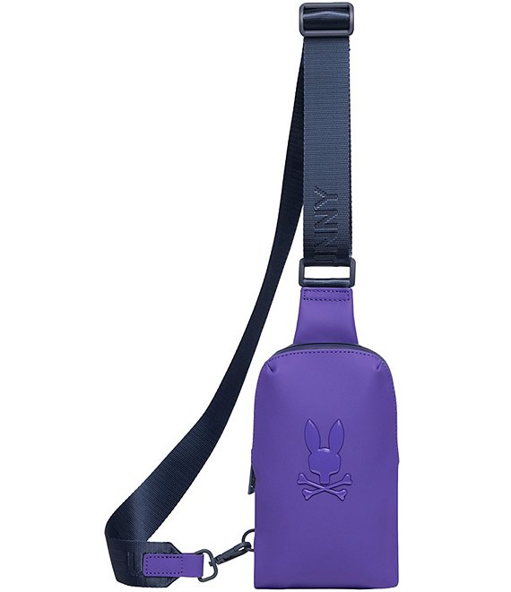 Psycho Bunny Rubberized Embossed Bunny Crossbody Bag