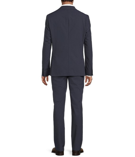 Psycho Bunny Slim Fit Flat Front Striped Pattern 2-Piece Suit