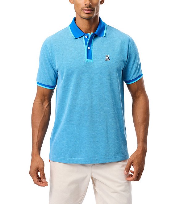 Psycho Bunny Woodway Oxford Short Sleeve Polo Shirt 