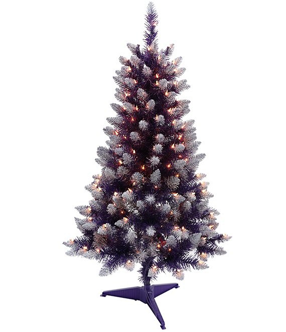 Puleo International Inc. 4-ft. Pre-Lit Purple Pine Christmas Tree