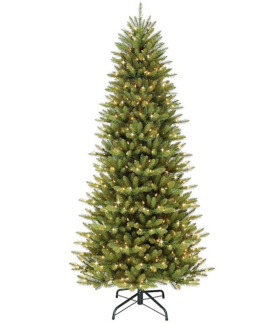 Puleo International Inc. 6.5-ft. Pre-Lit Slim Franklin Fir Christmas Tree