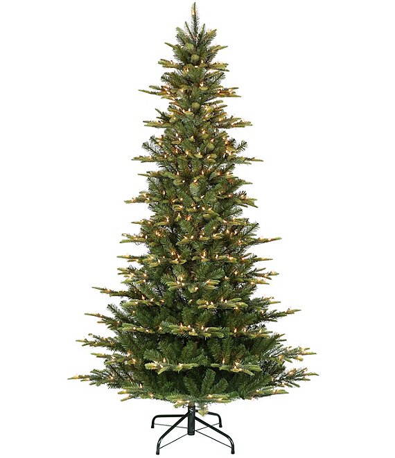 Puleo International Inc. Pre-Lit 7.5-ft. Artic Fir Slim Christmas Tree