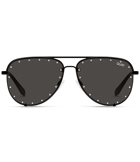 QUAY Counting Stars Sunglasses (mini rhinestones, black/smoke lens) POLARIZED High Key Blake/Smoke Polarized - Keaton Place main image 2