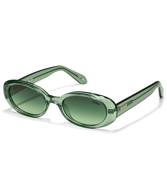 Quay See Me Smile Oval Sunglasses - Black | ModeSens