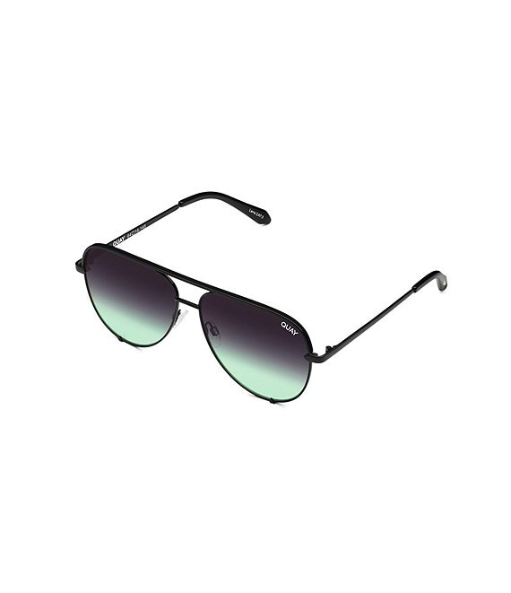 Color:Black/Black Fade Mint - Image 1 - Unisex High Key 56mm Aviator Sunglasses