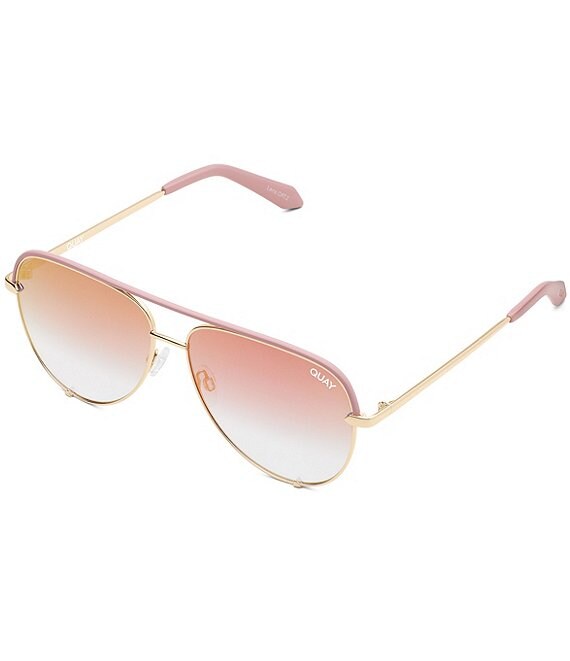 Color:Blush/Copper Fade - Image 1 - Unisex High Key Mini Contrast 51mm Aviator Sunglasses