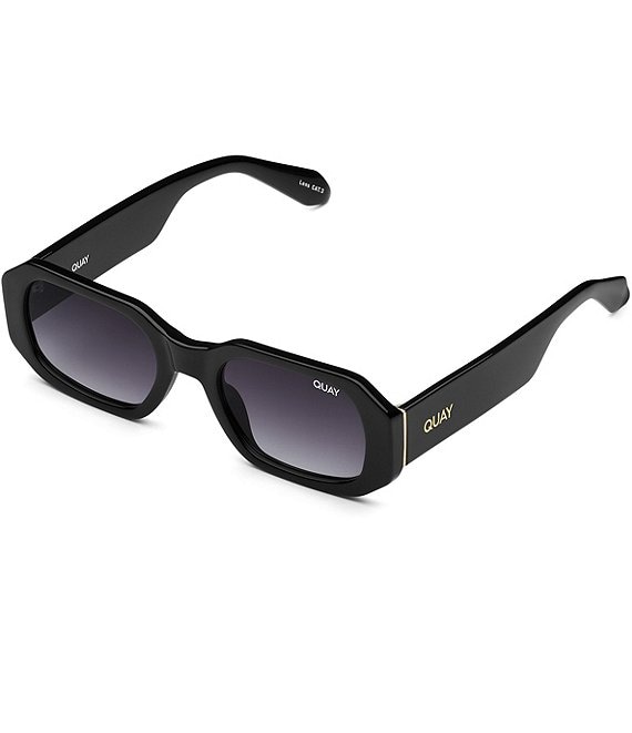Color:Black/Smoke - Image 1 - Unisex Hyped Up 44mm Geometric Sunglasses