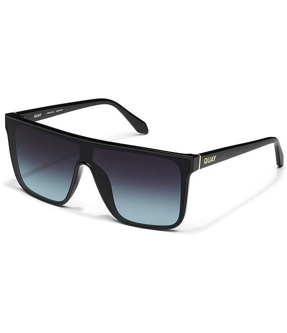 QUAY Unisex Nightfall Medium 49mm Shield Statement Sunglasses