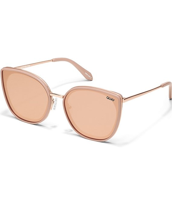 Quay Australia Women's Flat Out 53mm Cat Eye Sunglasses
