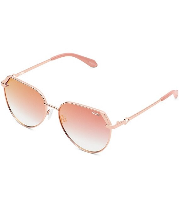 Color:Rose/Rose Copper Fade - Image 1 - Women's Main Character 55mm Round Sunglasses