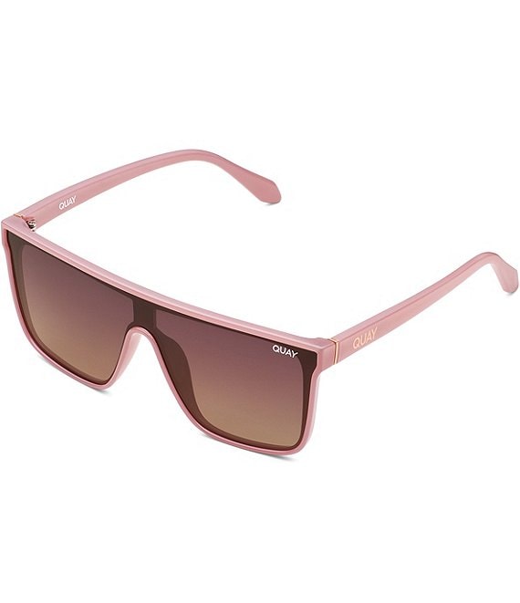 Color:Blush/Brown Gradient - Image 1 - Unisex Nightfall 49mm Shield Sunglasses