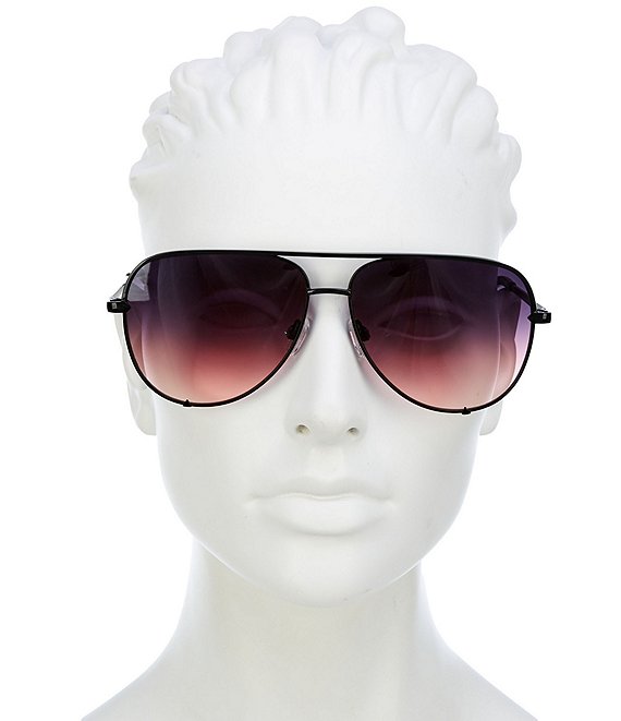 QUAY Unisex High Key Extra Large 55mm Aviator Sunglasses  display picture 1