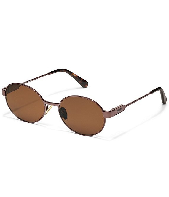 QUAY Unisex Anyways 56mm Retro Oval Sunglasses | Dillard's