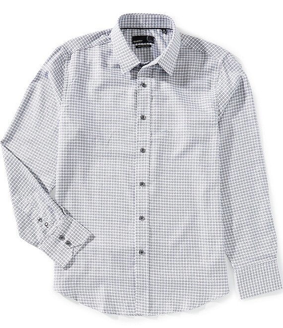 Quieti Houndstooth Long Sleeve Woven Shirt