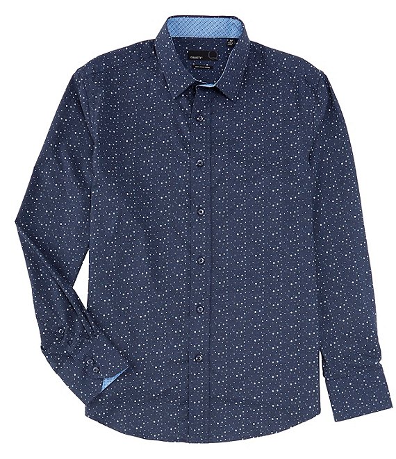 Quieti Stretch Bubble Print Long Sleeve Woven Shirt | Dillard's