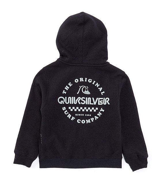 Quiksilver Little Boys 4 7 Long Sleeve Full Zip Fleece Graphic Hoodie