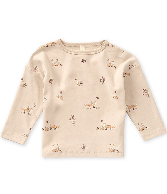 Quincy Mae Baby Boys Long Sleeve Fox Tee