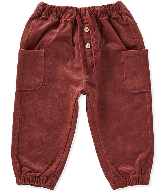 Quincy Mae Baby Boys Luca Black Cherry Pants