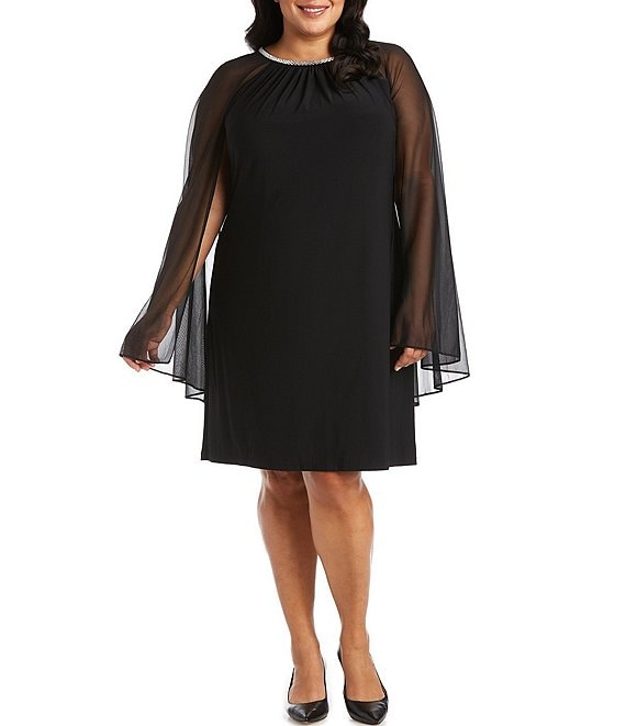 AusLook Plus Size Summer Maxi Dress for Women Crewneck Short