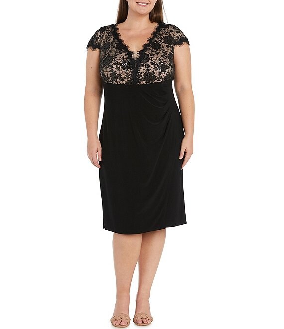 Empire Waist Plus Size Gown with Jewels in Black