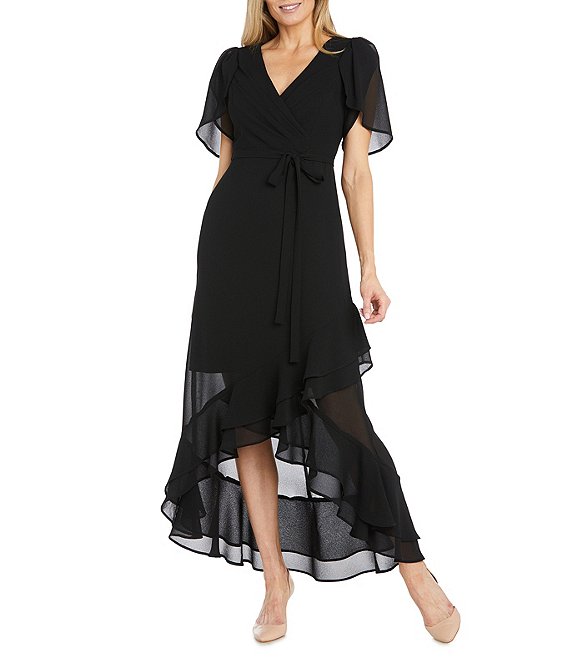 Hi Low Hem Faux Wrap Dress ...