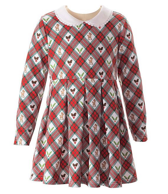 Girls long outlet sleeve jersey dress