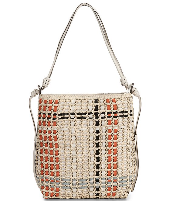 チェックレディOP Radley London Camden Raffia Check Medium Shoulder Bag | Dillard's