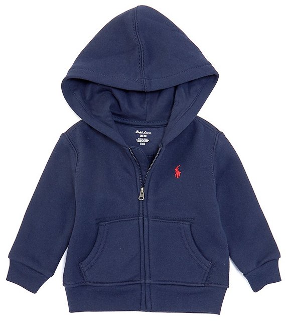 Color:Cruise Navy - Image 1 - Baby Boys 3-24 Months Fleece Full Zip Hoodie