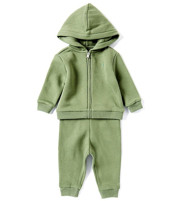 Ralph Lauren Baby Boys 3-24 Months Long Sleeve Fleece Hooded Jacket & Pants  Set