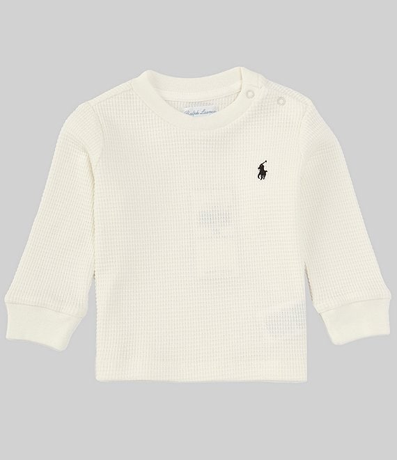 Ralph Lauren Baby Boys 3 24 Months Long Sleeve Waffle Knit T Shirt Dillard s