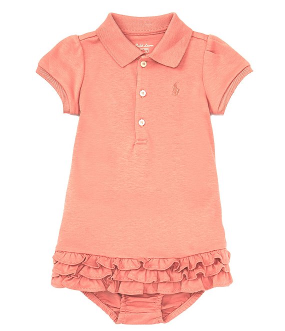 Ralph Lauren Baby Girls 3-24 Months Puffed Sleeve Ruffled Hem A-Line ...