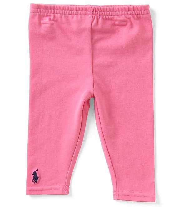 Color:Baja Pink - Image 1 - Baby Girls 3-24 Months Solid Leggings