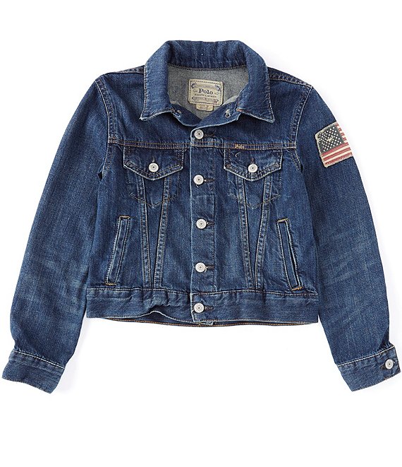 Color:Gordon Wash - Image 1 - Childrenswear Big Boys 8-20 Denim Trucker Jacket