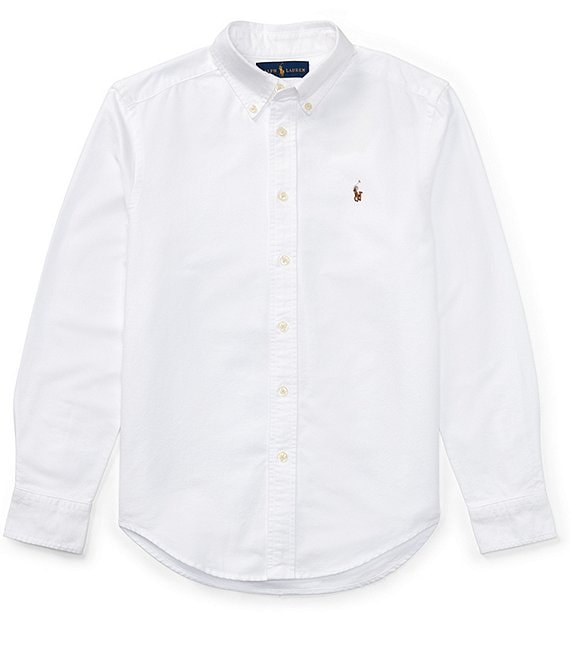 Polo Ralph Lauren Big Boys 8-20 Solid Long-Sleeve Oxford Shirt | Dillard's